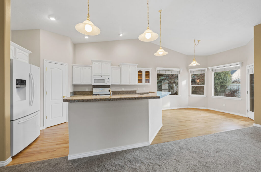 Kitchen view of house at 2680 south loftus way in meridian, idaho listed by jeff sudmeier with idahoreal.estate team at action real estate.