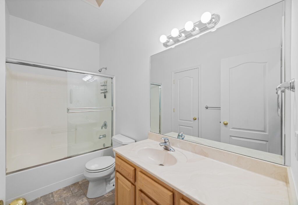 Guest bathroom view of house at 2680 south loftus way in meridian, idaho listed by jeff sudmeier with idahoreal.estate team at action real estate.
